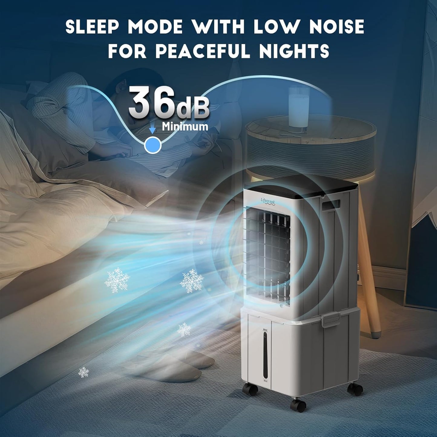 Climatiseur Mobile 3 EN 1 :  Rafraichisseur, Déshumidificateur et Ventilateur