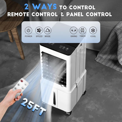 Climatiseur Mobile 3 EN 1 :  Rafraichisseur, Déshumidificateur et Ventilateur