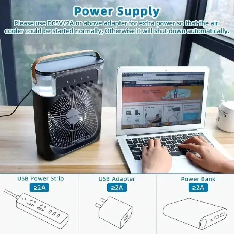 Climatiseur Mobile 3 EN 1 :  Rafraichisseur, Déshumidificateur et Ventilateur